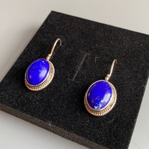 Sterling Silver and Lapis Lazuli Pendant Earrings